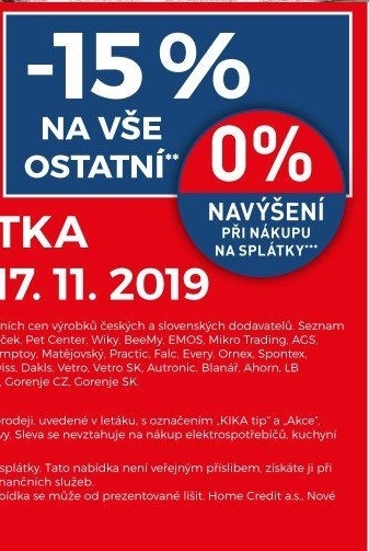 -15% na vše ostatní