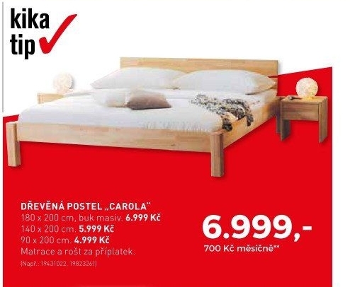 Dřevěná postel Carola