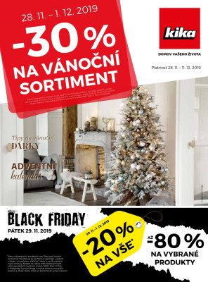 akční leták Kika nábytek 28.11.2019-11.12.2019
