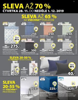 akční leták Jysk 28.11.2019-11.12.2019