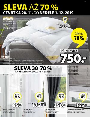 akční leták Jysk 28.11.2019-11.12.2019