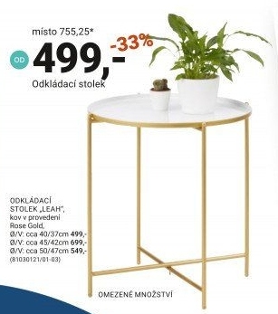 ODKLÁDACÍ STOLEK „LEAH“