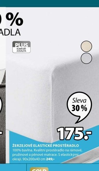 Žerzejové elastické prostěradlo