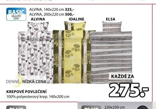 Krepové povlečení ALVINA