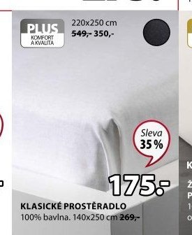 Klasické prostěradlo