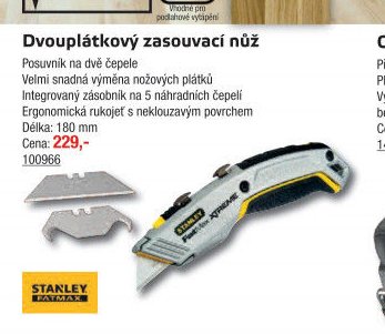 Dvouplátkový zasouvací nůž