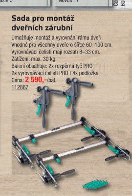Sada pro montáž dveřních zárubní