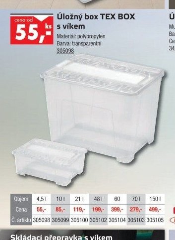 Úložný box TEX BOX s víkem