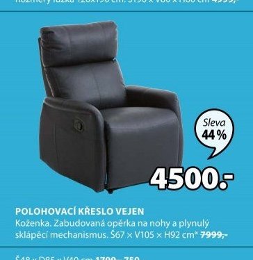 POLOHOVACÍ KŘESLO VEJEN