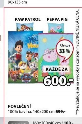 Povlečení PAW PATROL/PEPPA PIG