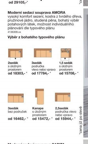 Moderní sedací souprava AMORA