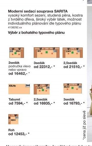 Moderní sedací souprava SARITA