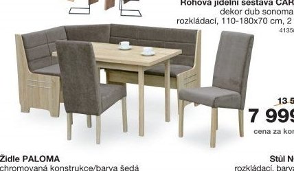 Rohová jídelní sestava CAROLA