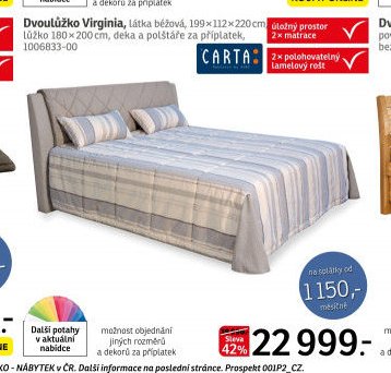 Dvoulůžko Virginia