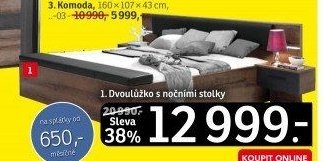 Dvoulůžko s nočními stolky Redondo