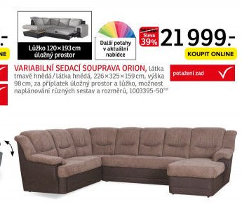 VARIABILNÍ SEDACÍ SOUPRAVA ORION