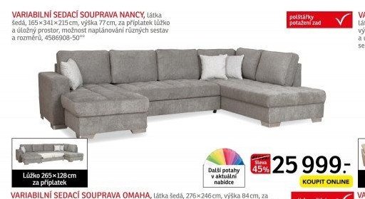 VARIABILNÍ SEDACÍ SOUPRAVA NANCY