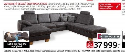 VARIABILNÍ SEDACÍ SOUPRAVA STICK