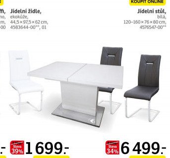 Jídelní stůl, bílá