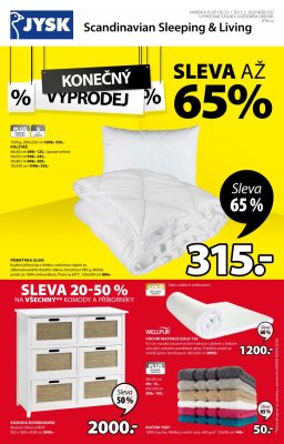akční leták Jysk 23.1.2020-5.2.2020