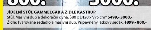 JÍDELNÍ STŮL GAMMELGAB A ŽIDLE KASTRUP