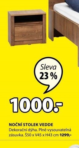 NOČNÍ STOLEK VEDDE