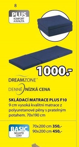 Skládací matrace PLUS F10