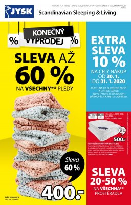 akční leták Jysk 30.1.2020-12.2.2020