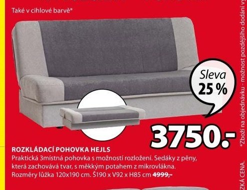 ROZKLÁDACÍ POHOVKA HEJLS