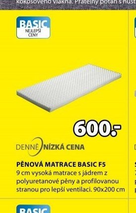 PĚNOVÁ MATRACE BASIC F5