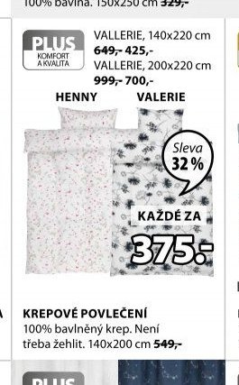 KREPOVÉ POVLEČENÍ HENNY / VALERIE