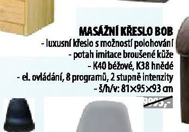 MASÁŽNÍ KŘESLO BOB