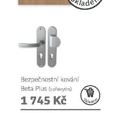 Bezpečnostní kování Beta Plus (s překrytím)