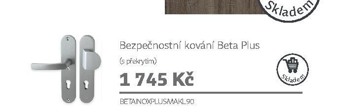Bezpečnostní kování Beta Plus (s překrytím)