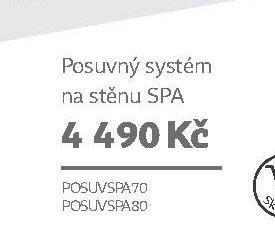 Posuvný systém na stěnu SPA