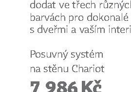 Posuvný systém na stěnu Chariot