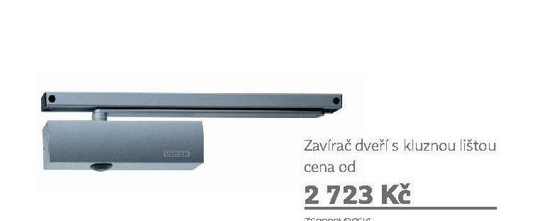 Zavírač dveří s kluznou lištou TS2000VBSKL