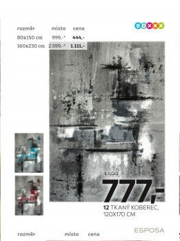 12 TKANÝ KOBEREC, 120X170 CM