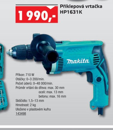 Příklepová vrtačka HP1631K