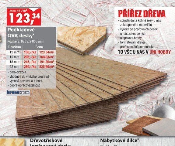 Podkladové OSB desky