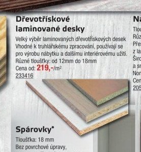 Dřevotřískové laminované desky