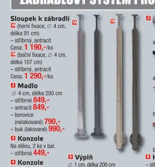 Sloupek k zábradlí