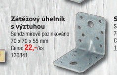 Zátěžový úhelník s výztuhou