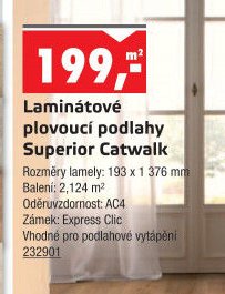 Laminátové plovoucí podlahy Superior Catwalk