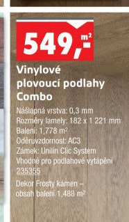 Vinylové plovoucí podlahy Combo