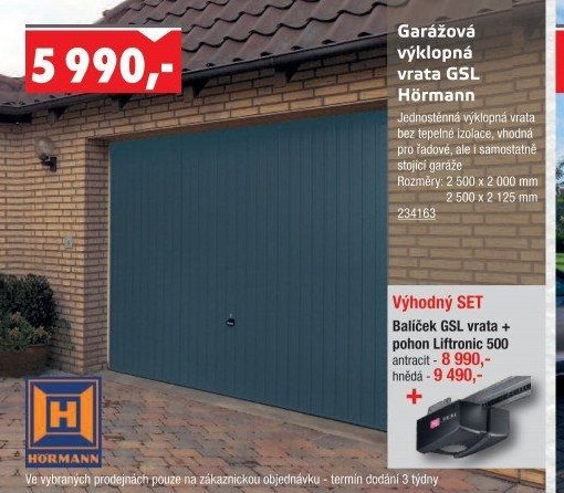 Garážová výklopná vrata GSL Hörmann