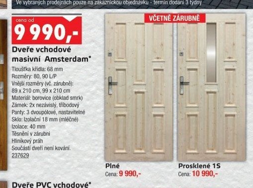 Dveře vchodové masivní Amsterdam*