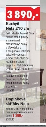 Kuchyň Nela 210 cm