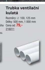 Trubka ventilační kulatá