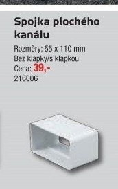 Spojka plochého kanálu